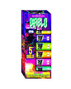 Diablo 5" Neon Canister Shell by Black Cat Fireworks